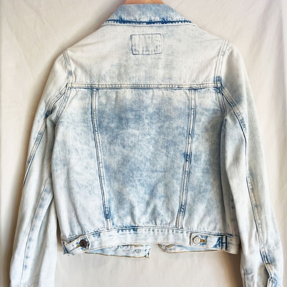 Faded White Acid Washed Denim Jacket - Picture 5 of 6
